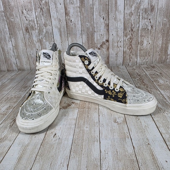 Vans Sk8-Hi brocade Floral High Top‎ Skate Shoes Fashion Sneakers Women's Size 7 - Picture 6 of 8